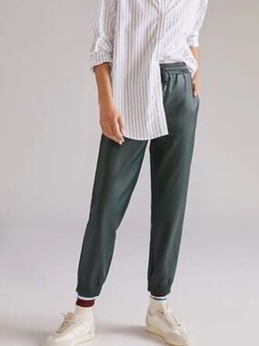 Anthropologie Avec Les Filles Sleek Faux Leather Joggers